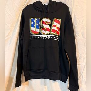 Bronze Eagle Black USA 1776 Hoodie